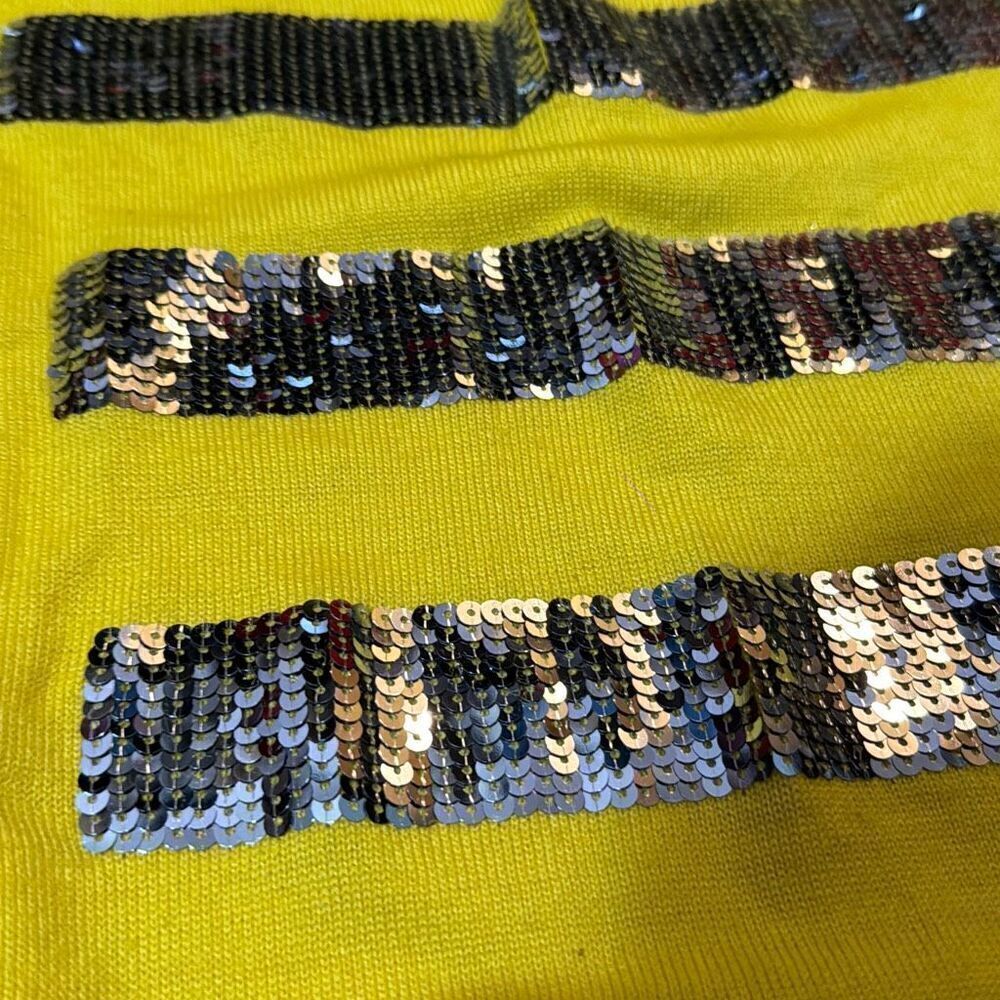 My wardrobe yellow and silver glitter striped top - Picture 6 of 6